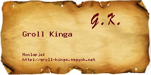 Groll Kinga névjegykártya