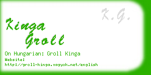 kinga groll business card
